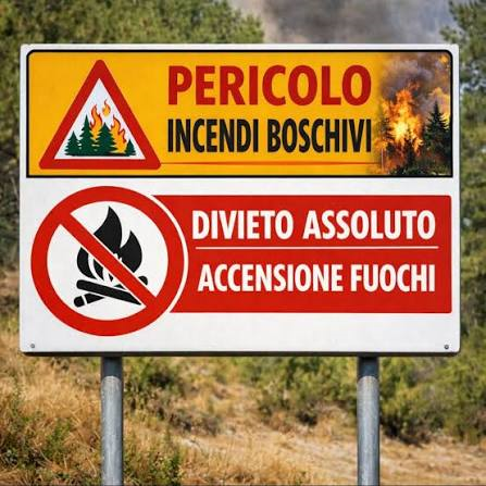 Stato di massima pericolosità incendi boschivi