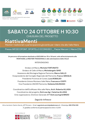 Chiusura del progetto Riattivamenti